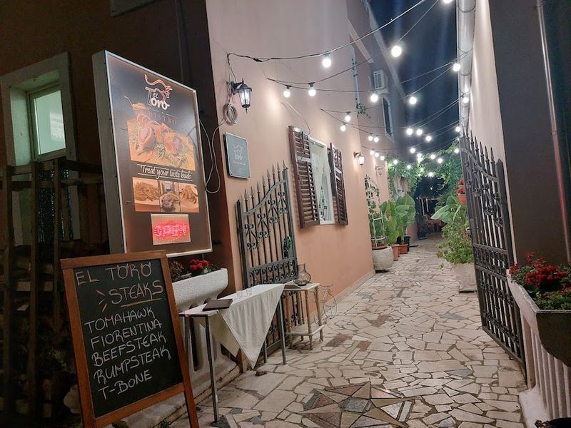 El Toro terrace entrance at dusk